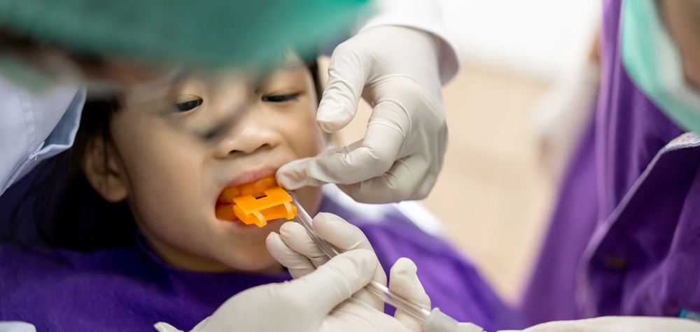 child getting dental work